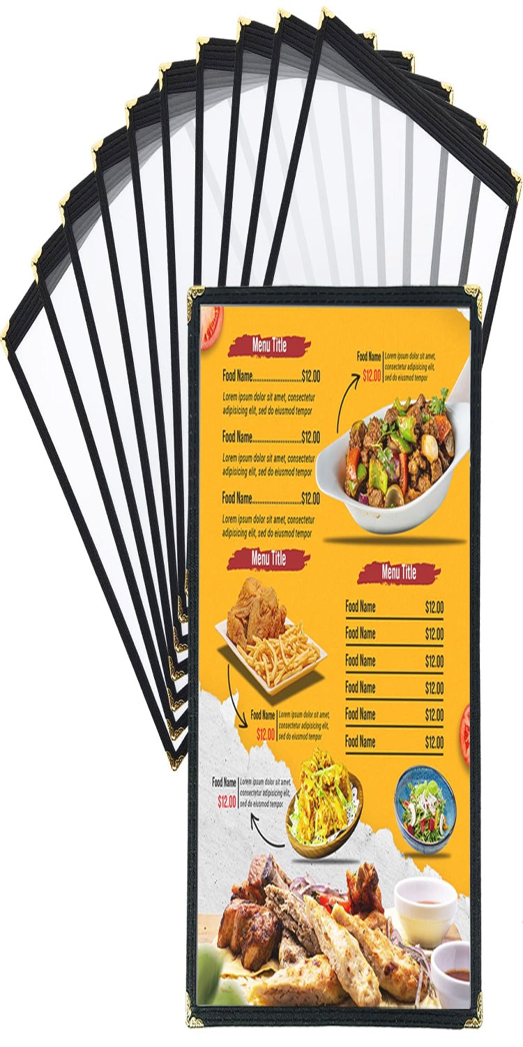 NJ Clear Wine List Menu Cover: 10 Pcs Set