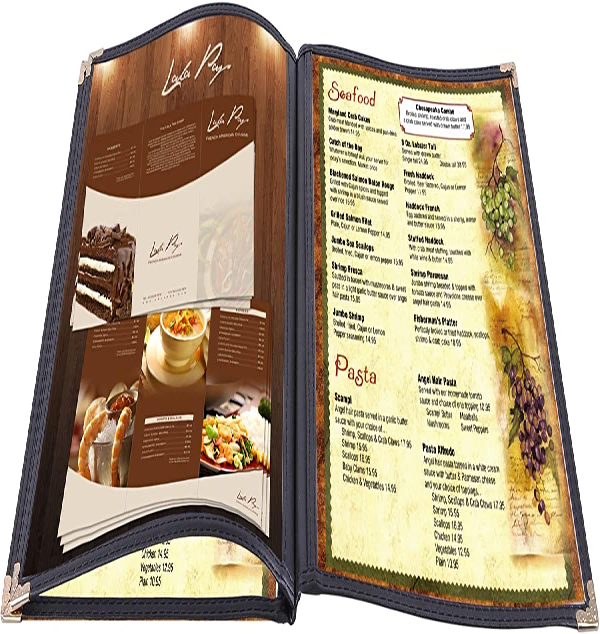 NJ Clear Wine List Menu Covers: 10 Pcs Set : 6 View