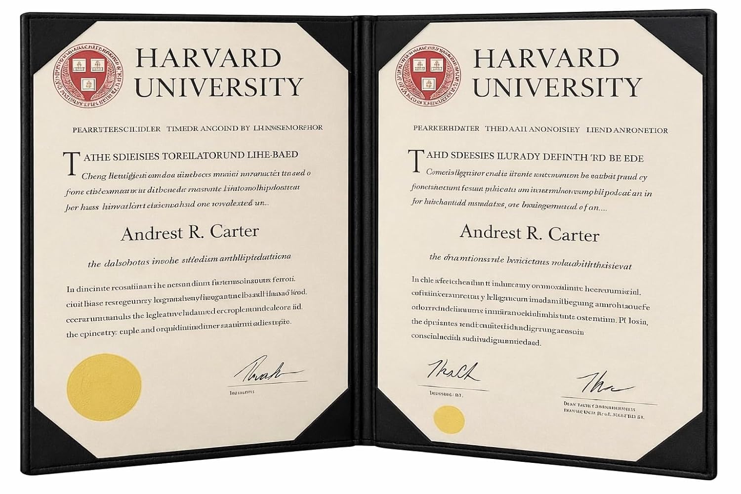 NJ Leather Certificate Holder, Convocation Folder, MOU Folder, Diploma Cover Holds A4 Paper: BLACK
