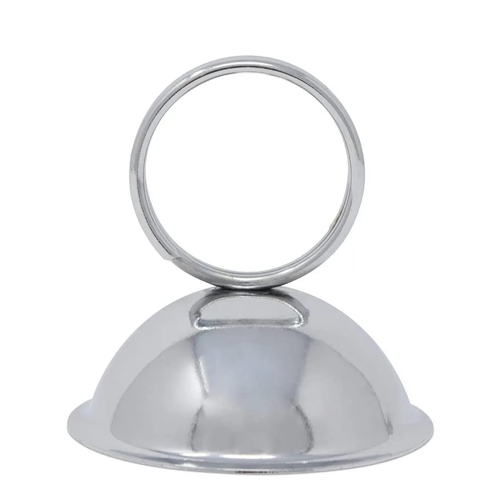 NJ Table Card Holder Stand, Stainless Steel Table Number Holders, and Elegant Photo Card Holders, for Weddings, Parties, and Restaurants with Banquets (Silver)