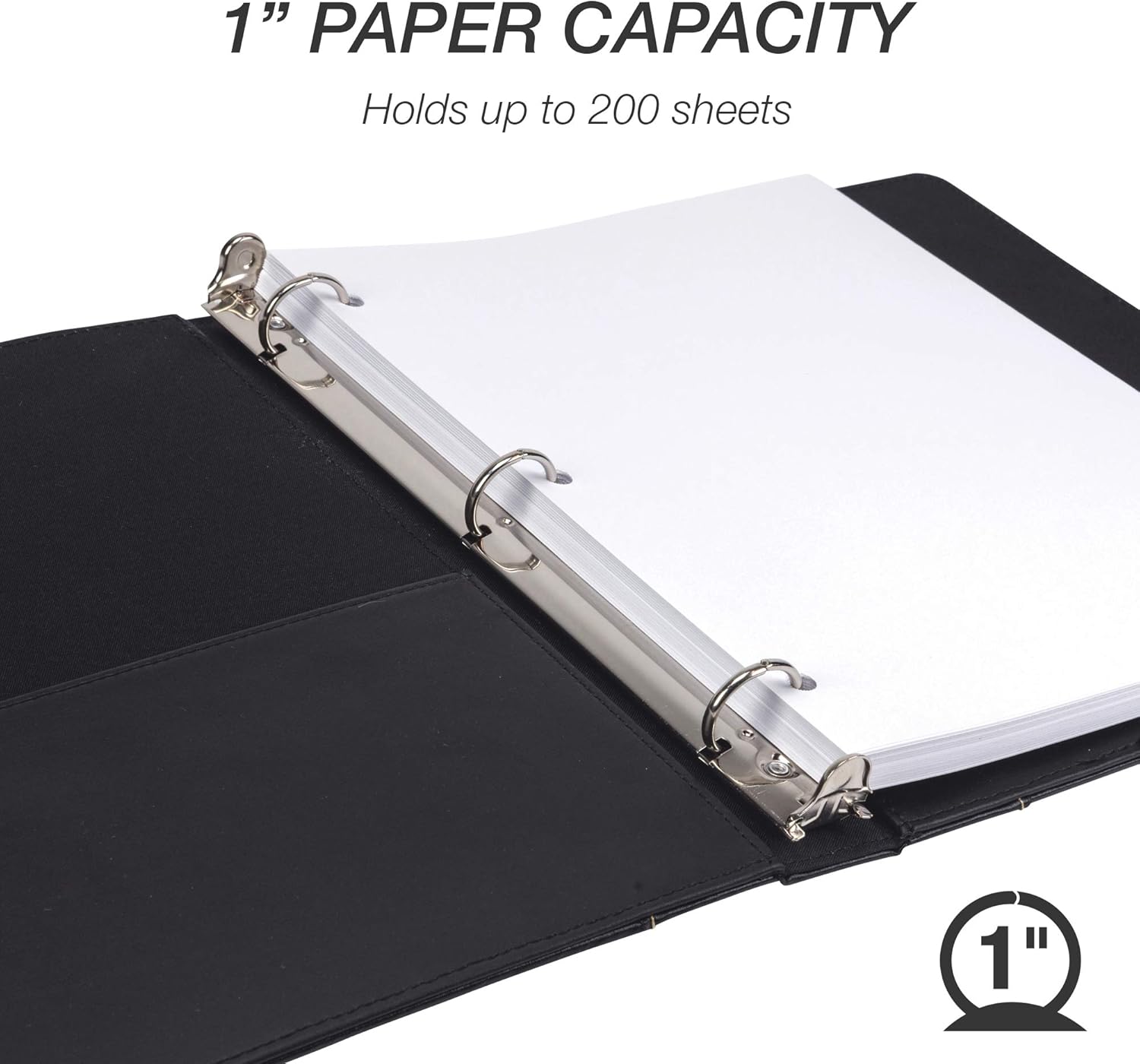 NJ Room directory folder with 2 Pockets , Conference folder, Presentation Folders, Documents Folder, Leather Folder for Hotels: BLACK