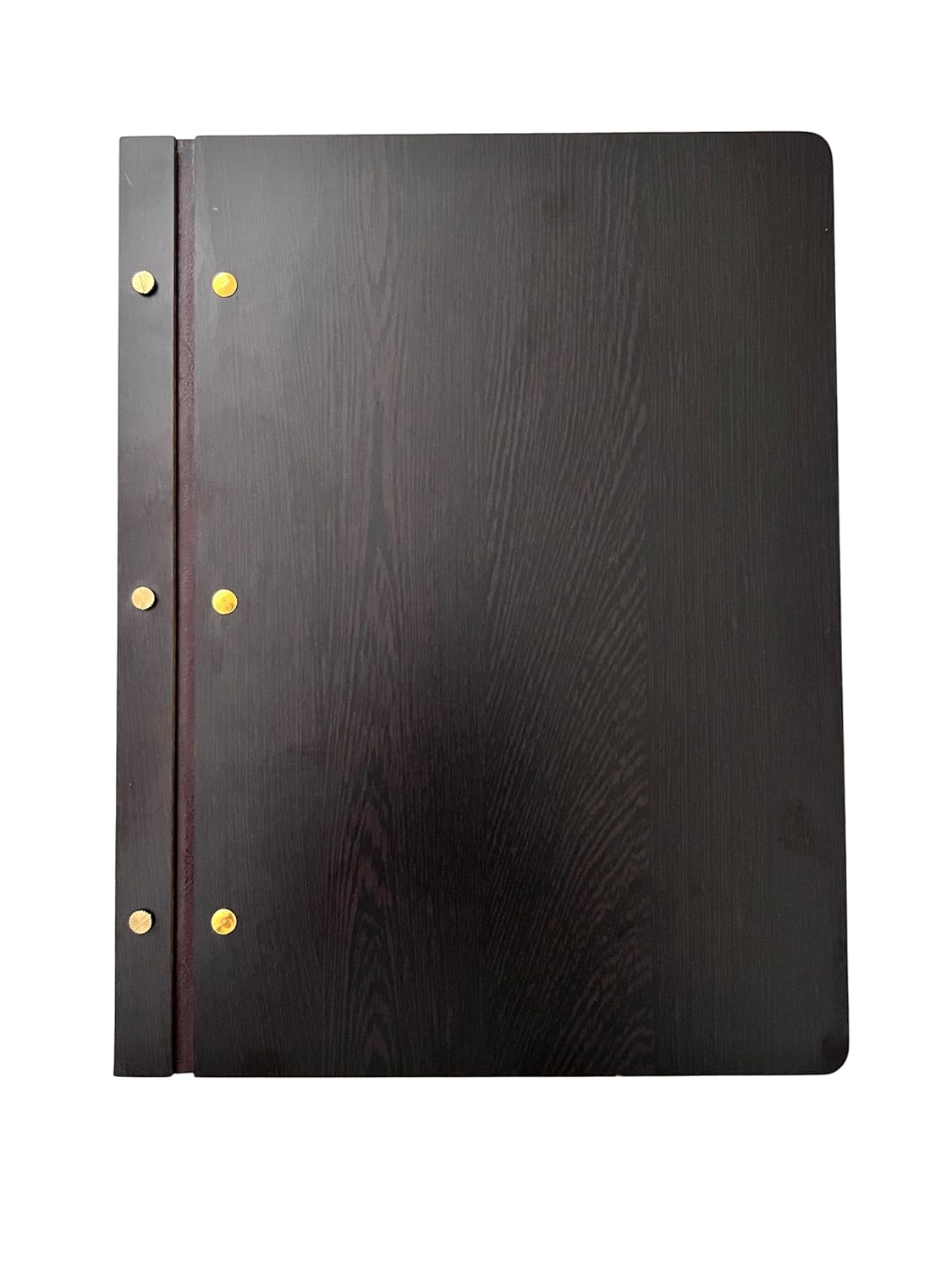 NJ Wooden Menu Folder: Dark Brown