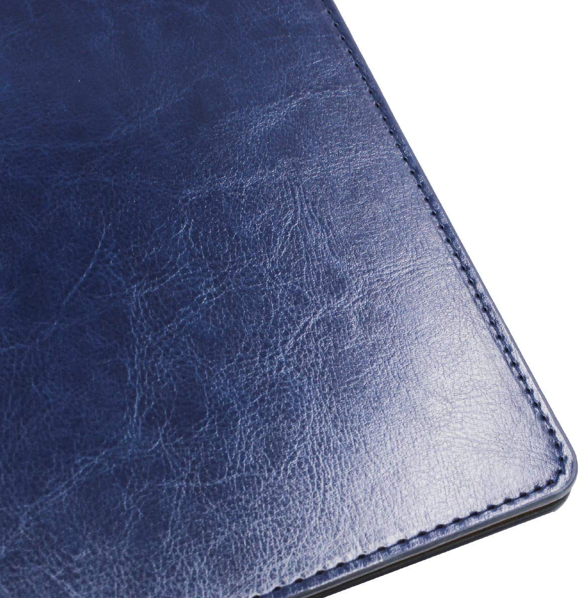 NJ Leather Certificate Holder, Degree Folder, Diploma Cover, Document Folder Holds A4 Paper : BLUE