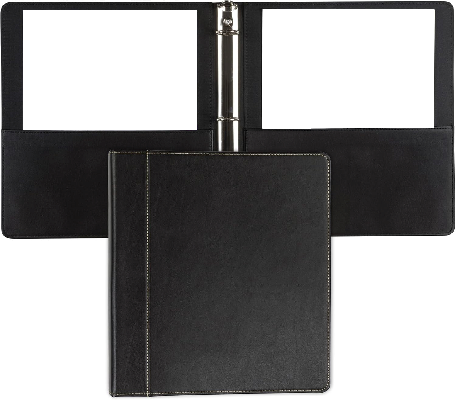 NJ Room directory folder with 2 Pockets , Conference folder, Presentation Folders, Documents Folder, Leather Folder for Hotels: BLACK