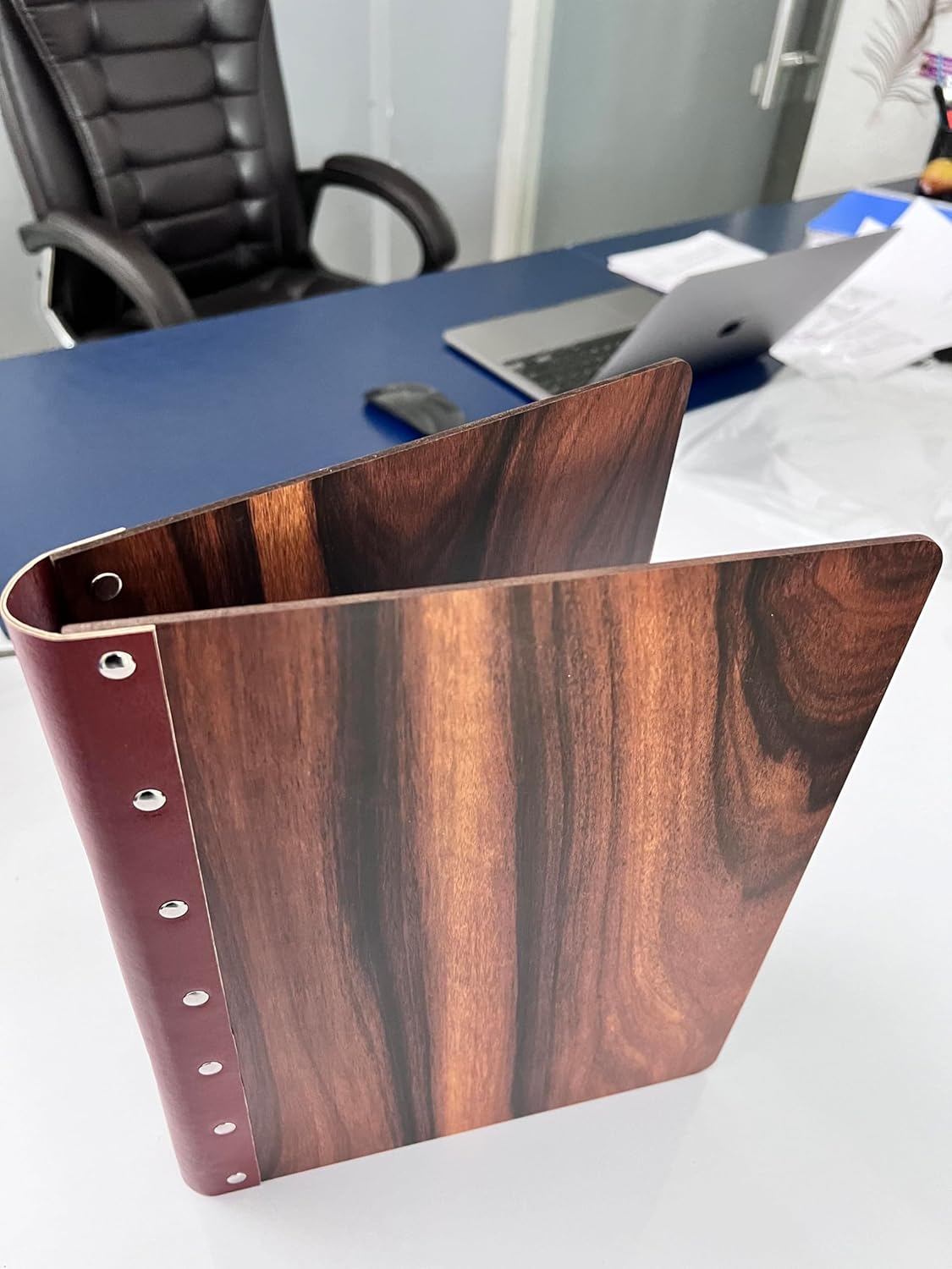 NJ Wooden Menu Folder Cover binder style