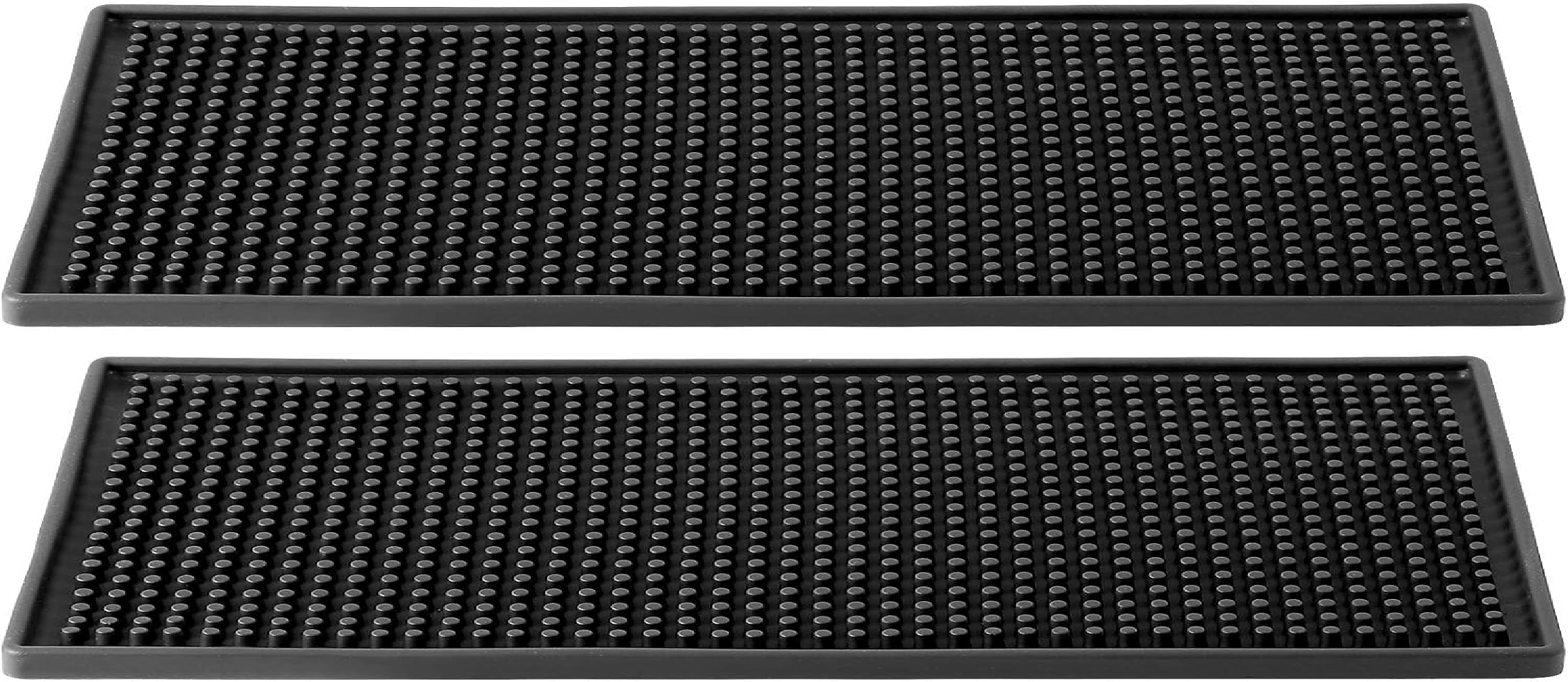 NJ Bar Mat, Non-Slip Drink Cocktail Mixing Service PVC Rubber Drip Spill Mat, Bar Runners, Professional Bartender's Essential for Industrial and Home Kitchen Counters: 23x5 Inches: 2 Pcs