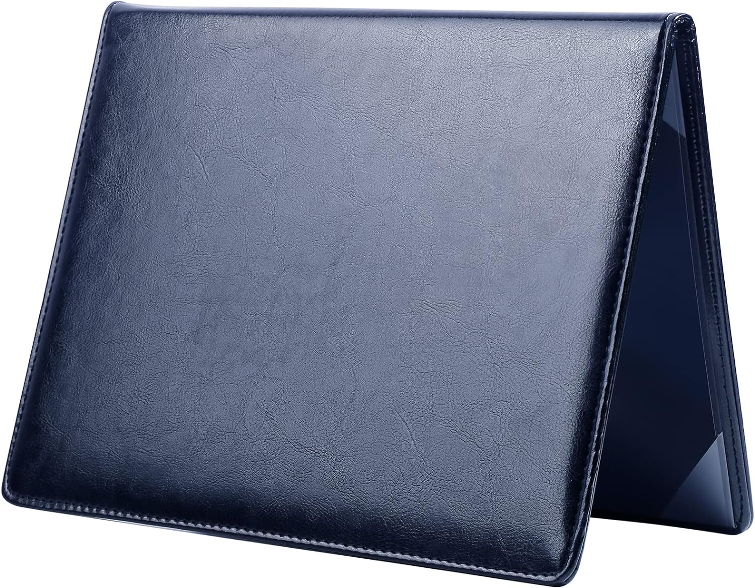NJ Leather Certificate Holder, Degree Folder, Diploma Cover, Document Folder Holds A4 Paper : BLUE