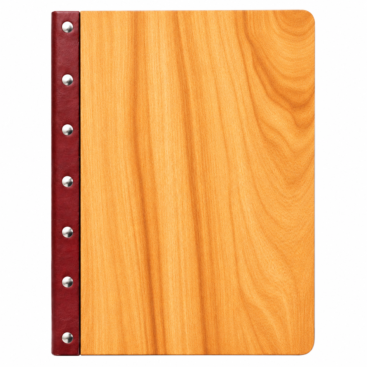 NJ Premium Wooden Menu Cover Natural Look Binder fitting: BB-03 Shade