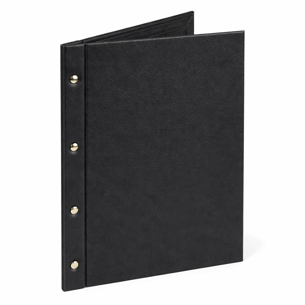 NJ Restaurant Leather Menu Cover Holder 9x12" Inches with External Screw