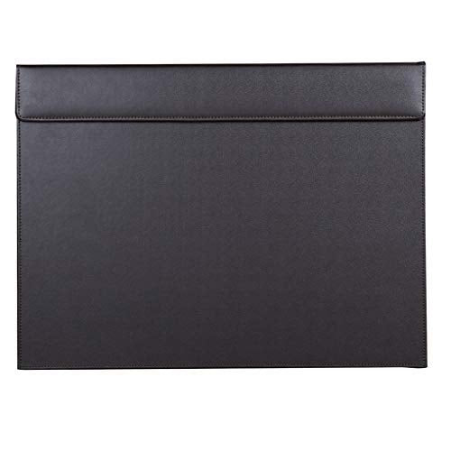 NJ Large Rectangle A3 Desk Writing Pad & Drawing Board Writing Pad Tablet with Magnetic Paper Clip for Hotel Front Desk, Planner, Reception Desk, Blotter: 18x14": BLACK