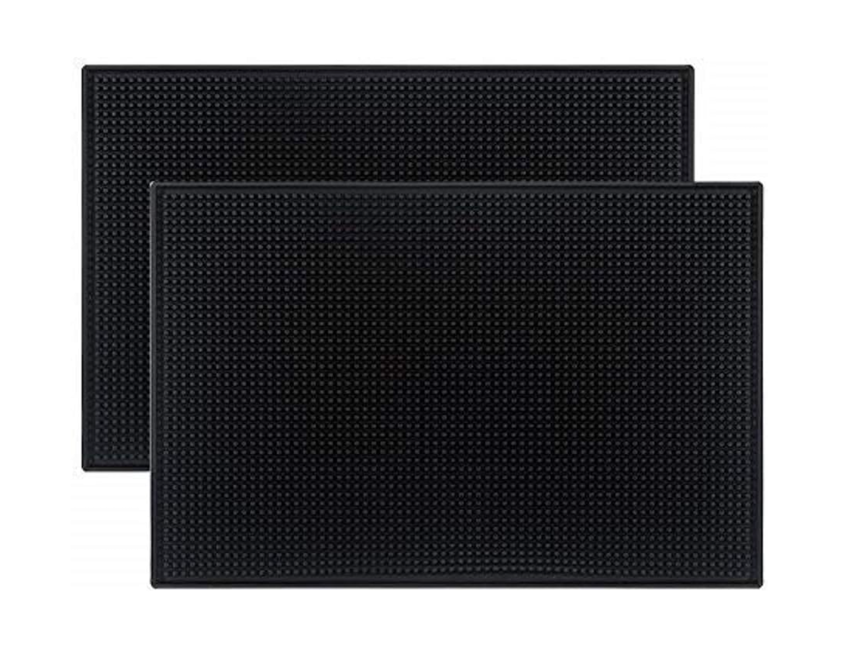 NJ Bar Mat, Non-Slip Bar mat, Bar Accessories, Cocktail Mixing Service PVC Rubber Drip Spill Mat, Bar Runners, Professional Bartender's Essential-Industrial and Home Kitchen Table 18x12": 2 Pcs.