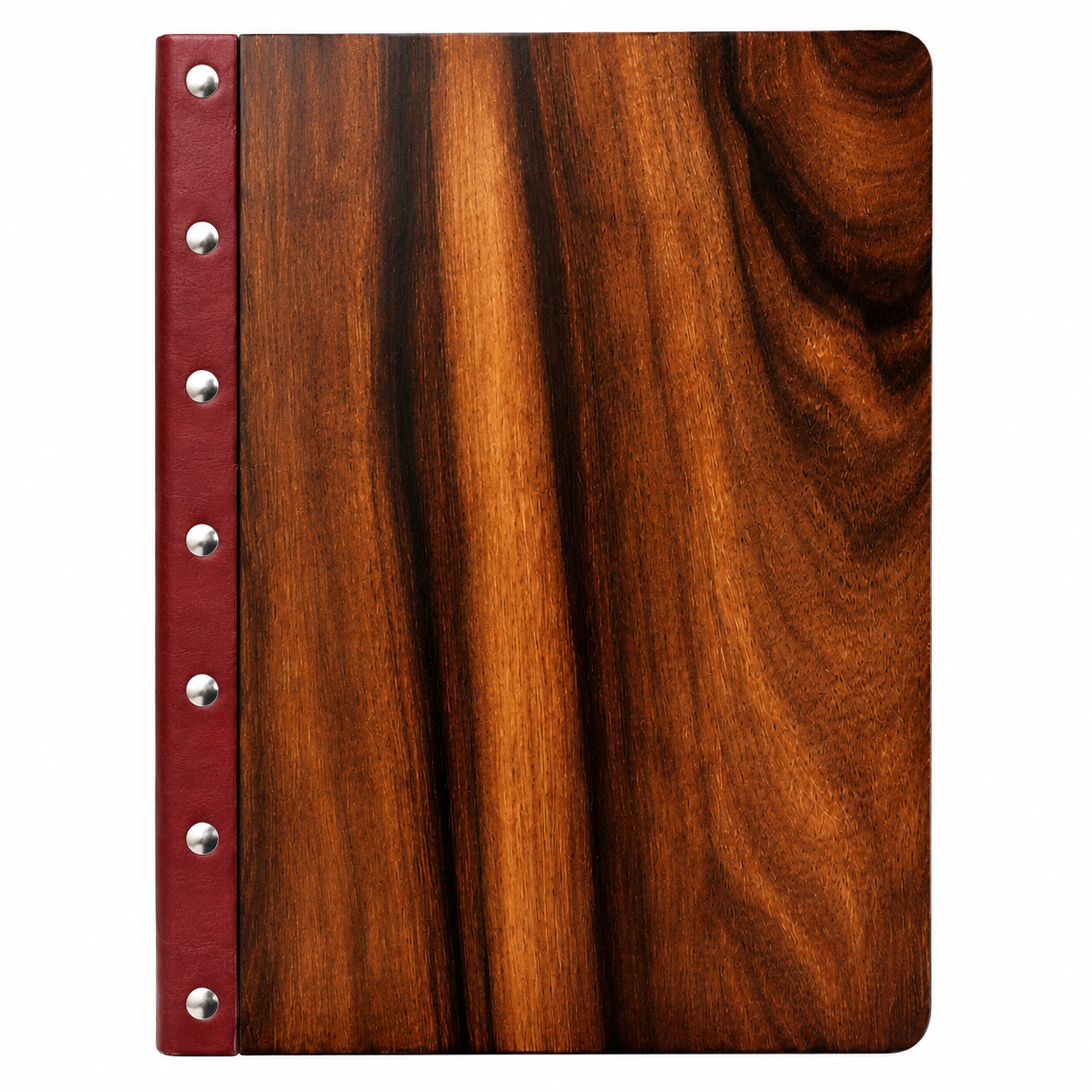 NJ Premium Wooden Menu Cover Natural Look Binder fitting: VERGO