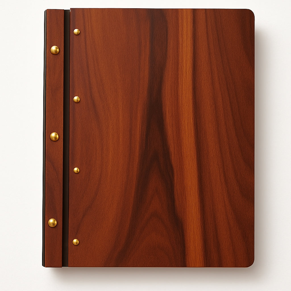 NJ Premium Wooden Menu Cover Natural Look: VERGO