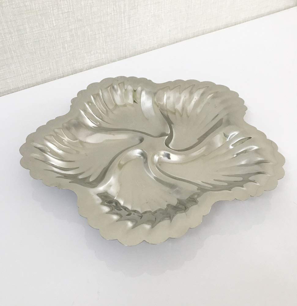 NJ Designer Buffet Server Platter, Dry Fruit Platter, Salad Server Tray, Home and Restaurant Party Platter: 32 cm