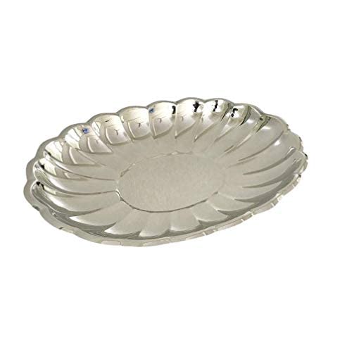 NJ Salad Serving Platter, Premium Stylish 304 Grade Stainless Steel Salad Tray Dish for Home Parties: 38x29 cm