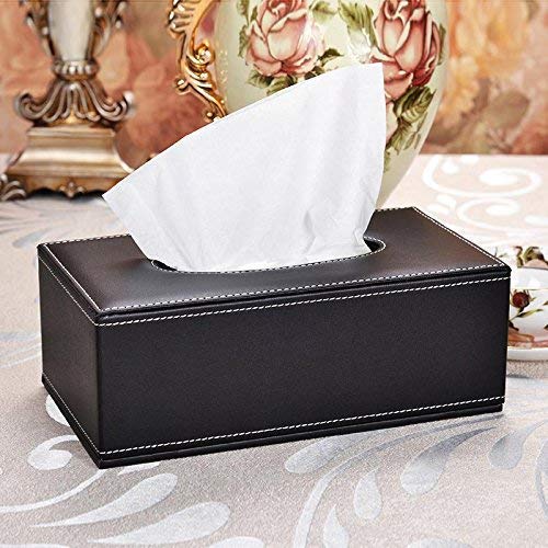 NJ Leather Tissue Box Holder/Rectangular Napkin Holder/Tissue Paper Case Dispenser/Facial Tissue Holder with Magnetic Bottom for Home Office Car:1 pc.