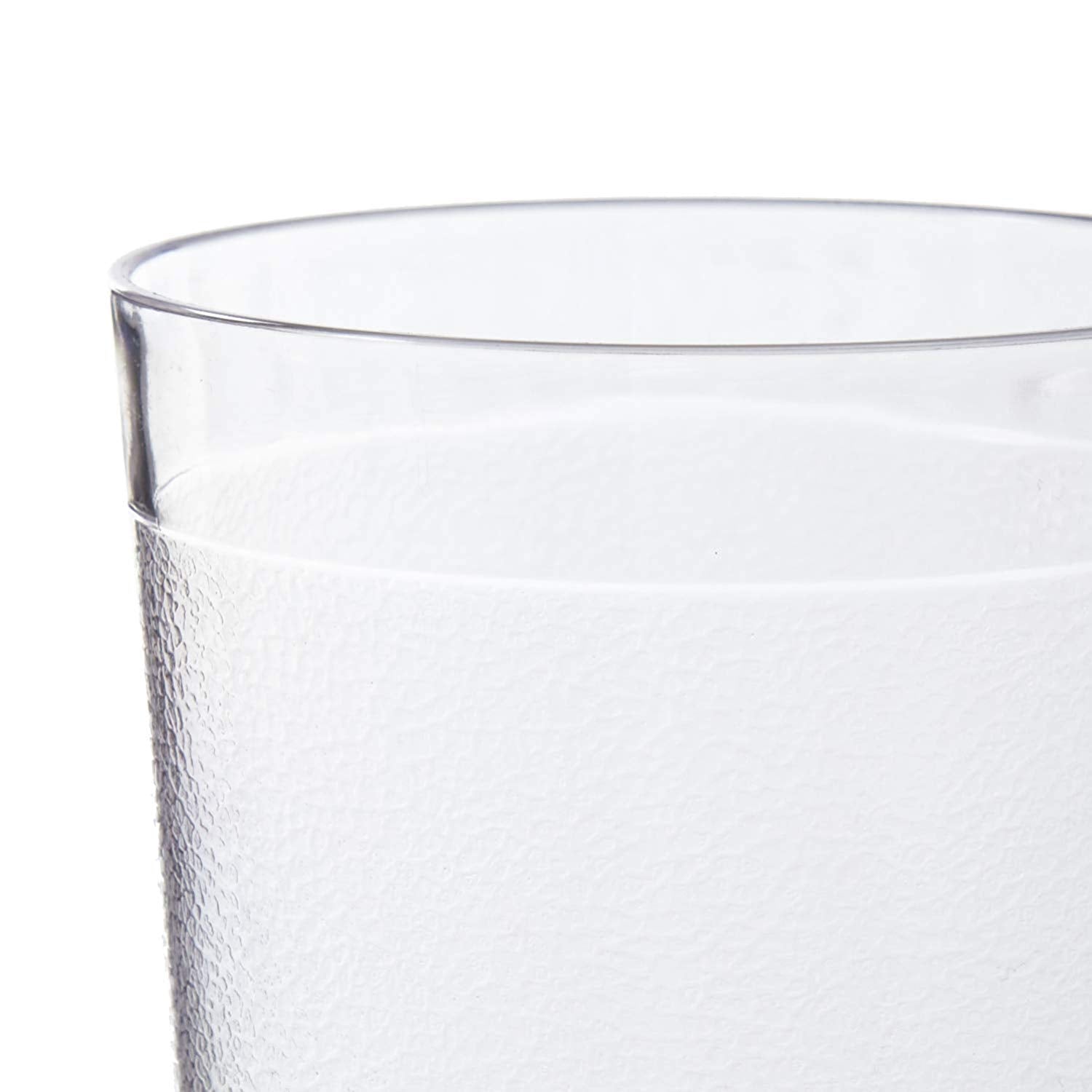 NJ Restaurant Tumbler Beverage Cup, Stackable Cups, Break-Resistant Commercial Polycarbonate Glasses, Unbreakable Glass Pebbled Texture: 300 ml - Set of 12