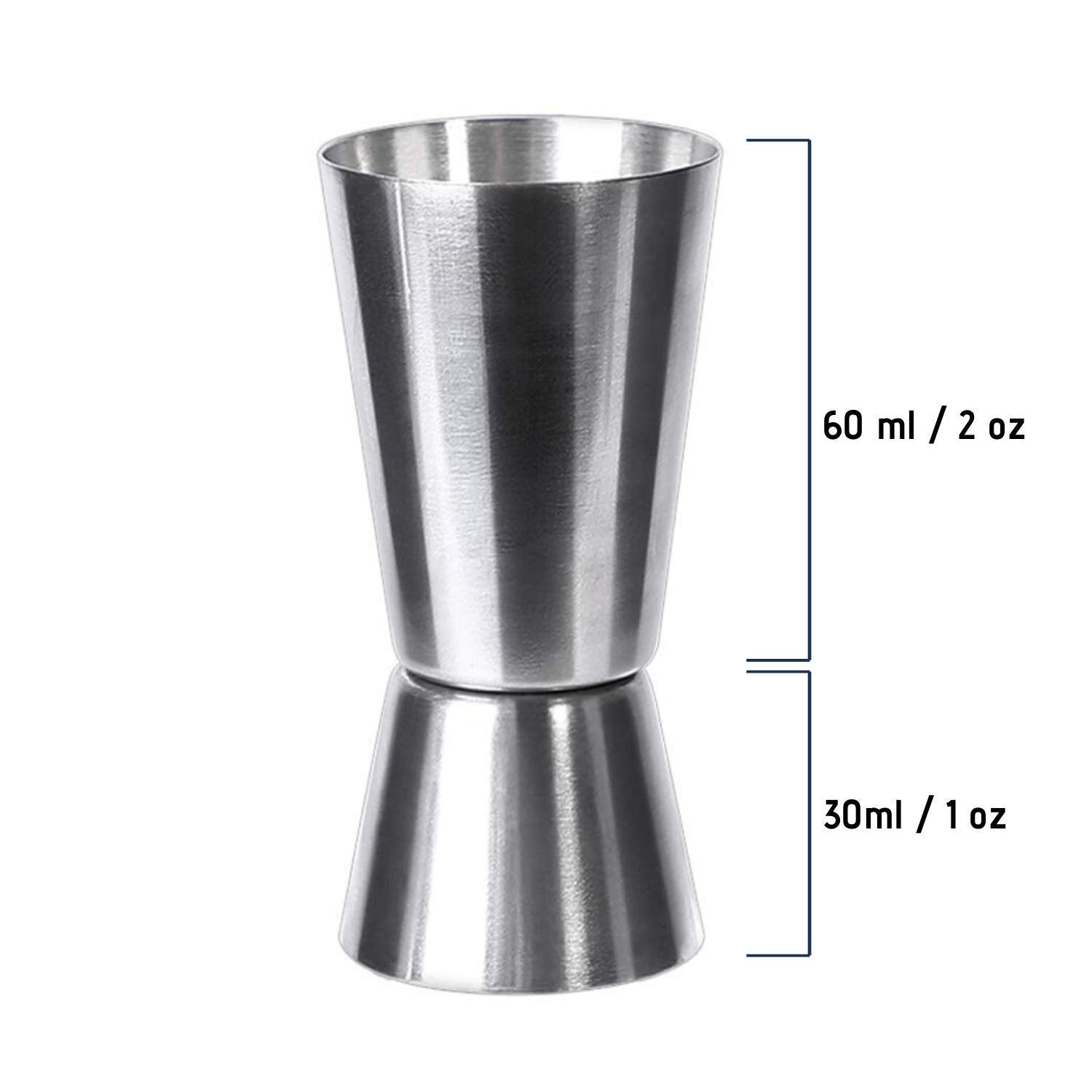 NJ Metal Bottle Pourers for Syrup Wine Olive Oil, Pouring Spouts for Liquor for Bar, Hotel, Kitchen Use Flowing with Dust Covers : Pack of 4 (with black PVC Caps) + 1 PC Peg Measure + 1 Cleaning Brush