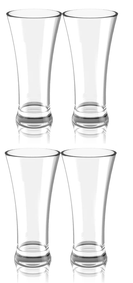 NJ Restaurant Tumbler Beverage Cup, Stackable Cups, Break-Resistant Commercial Polycarbonate Glasses, Unbreakable Glass Pebbled Texture: 320 ml - Set of 4 Pcs