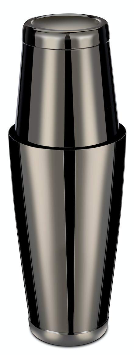 NJ Black Boston Cocktail Shaker 2 Pieces Set: 540 ml & 840 ml Weighted Professional Bartender Shaker Kit with 1 Free Black Opener
