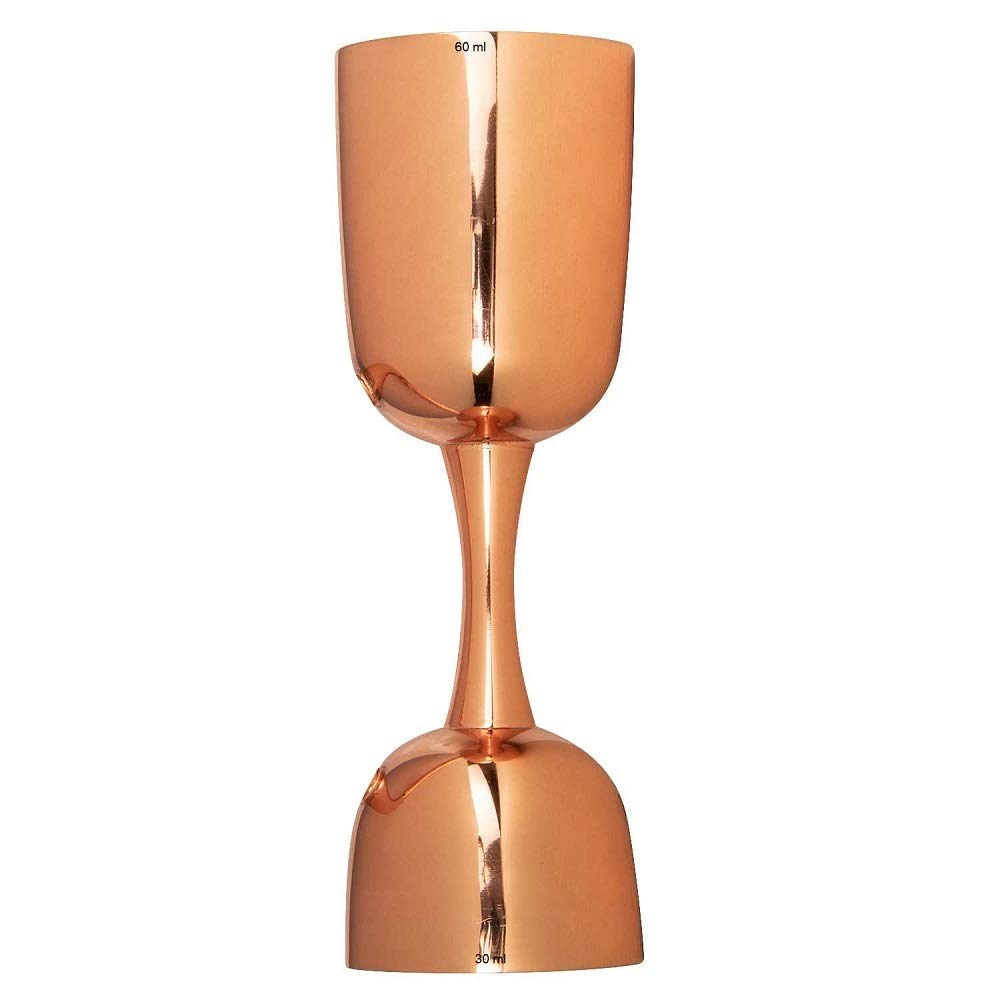 NJ Copper Finish Peg Measure Jigger W/O Handle 30/60 ml, Shot Glass, Drink Measuring Bar Tool Jigger- Limited Edition