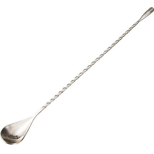 NJ Teardrop Bar Spoon, Extra Long Bar Stirrer 45 cm, Long Mixing Spoon, Stainless Steel Professional Bar Tool Japanese Style Teardrop End Design - 1 Pc.