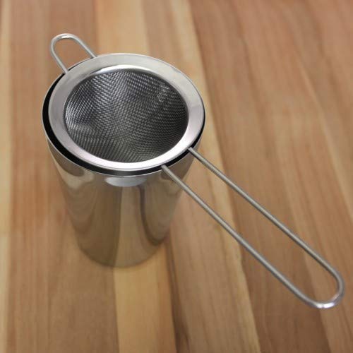NJ Cocktail Strainer Stainless Steel Fine Mesh Strainer, Food Strainers, Small Strainer,Tea Strainer, Bar Strainer, Bar Funnel Style Strainer 3 inch: 1 Pc.