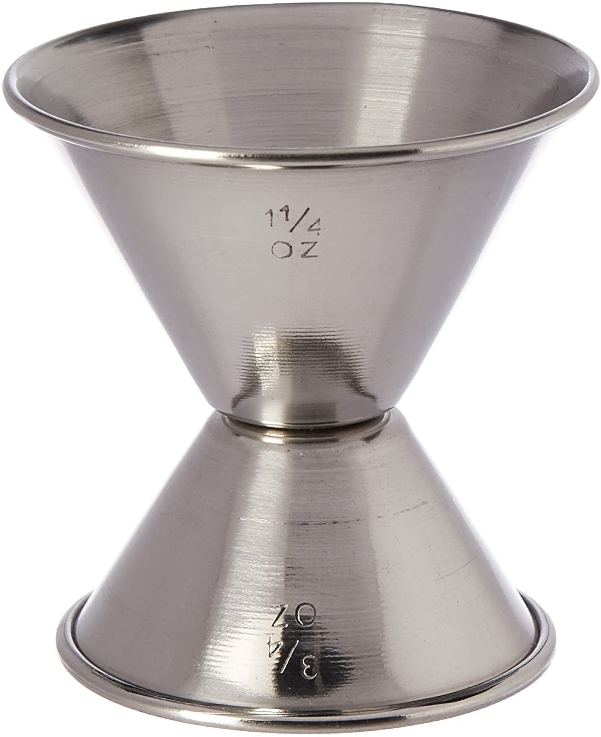 NJ Conical Jiggers Peg Measurer Shot Measuring Tool for Bar Good for Cocktail Drinks Stainless Steel 22-35 ml: 1 Pc.