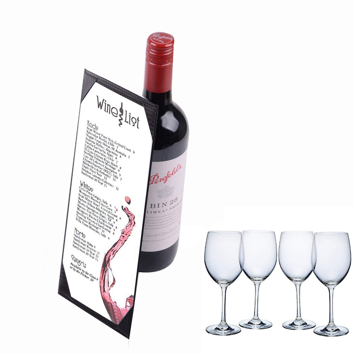 NJ Wine List Bar Cocktail Pad One view : BLACK