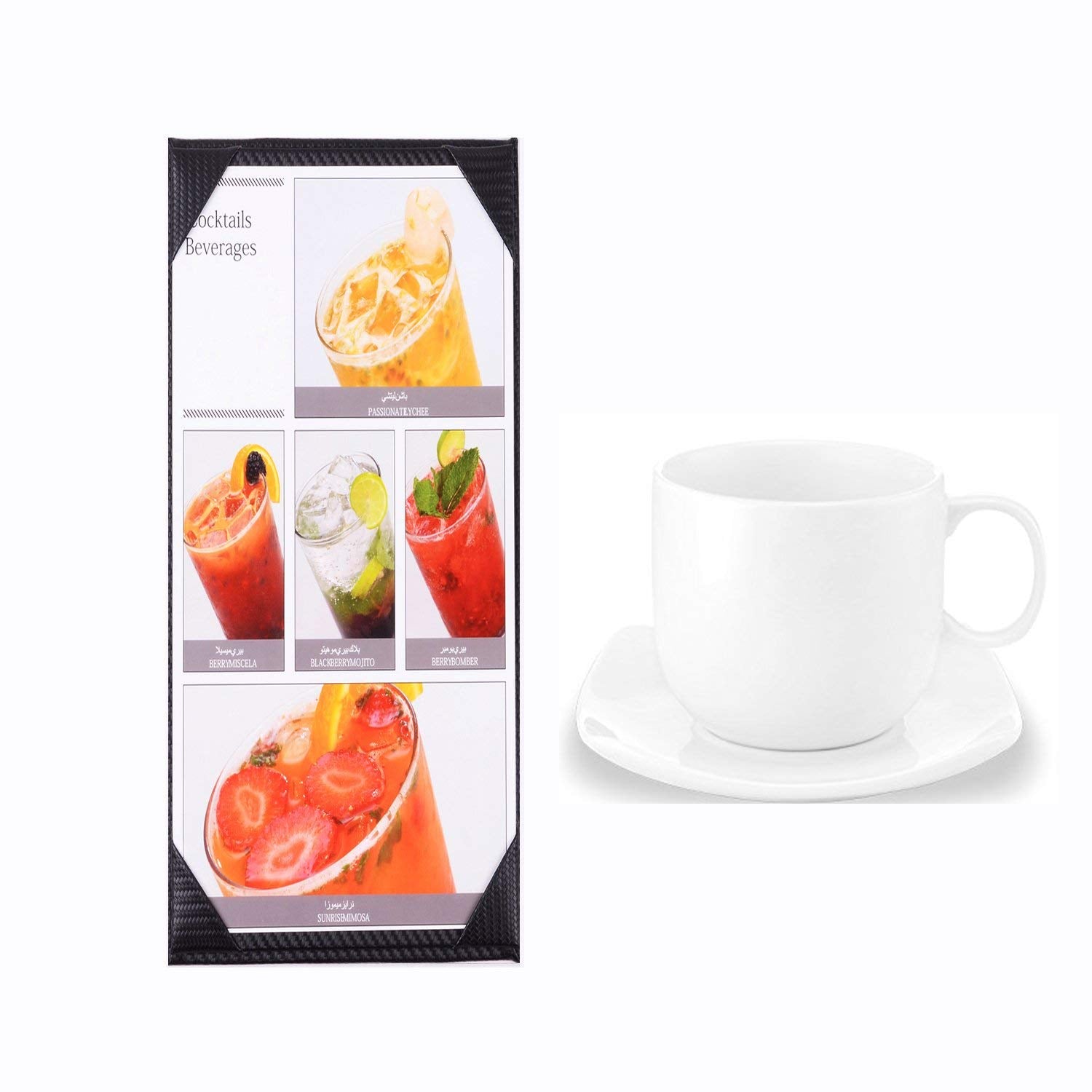 NJ Wine List Bar Cocktail Pad One view : BLACK