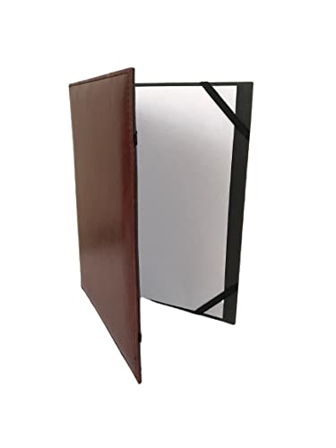 NJ Leather Certificate Holder, Degree Folder, Diploma Cover Holds A4 Paper : Brown