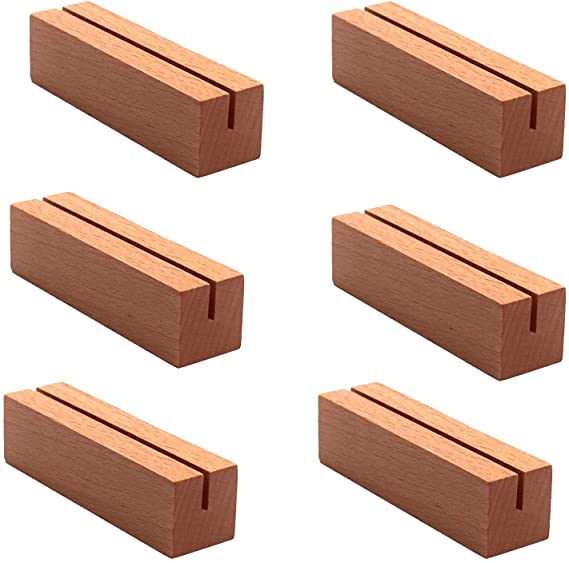 NJ Beech Wood Place Card Holder : 12.5 cm