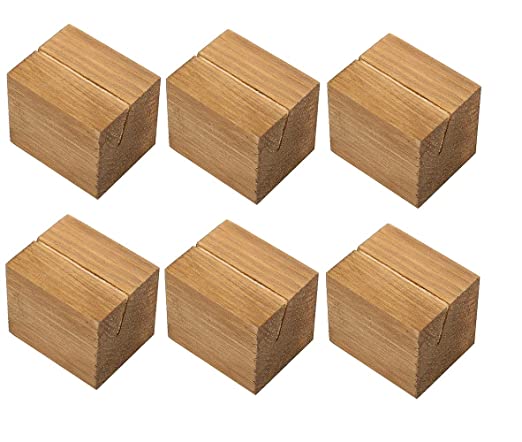 NJ Natural Wood Place Card Holders: 2 Inches