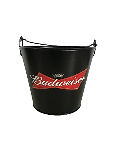 NJ Black Beer Bucket, Galvanized Beer Bucket Built-in Bottle Opener, Party Bucket, Ice Bucket, Wine Bucket, Bar Bucket, Beer Bucket for Party: 1 Pc.