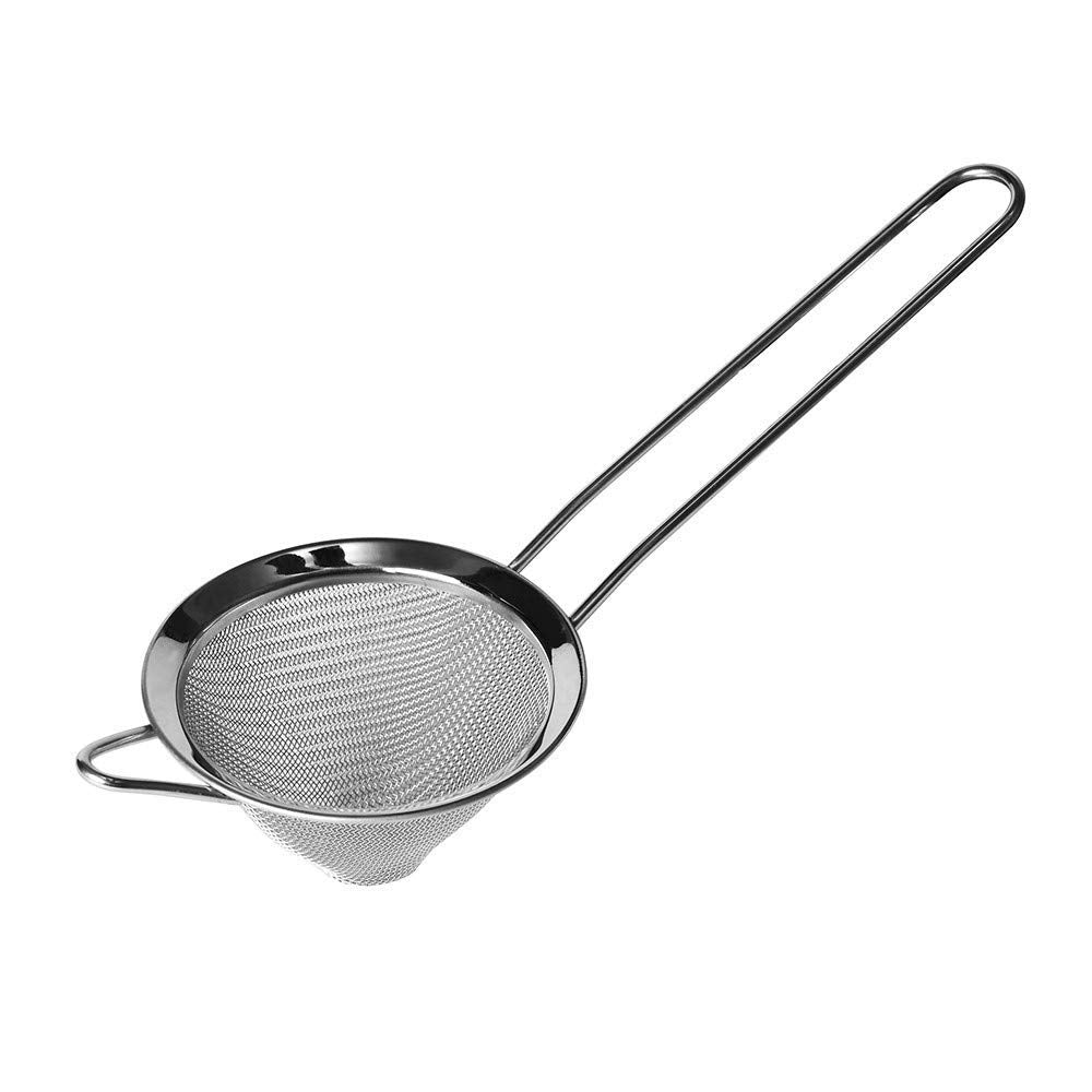 NJ Cocktail Strainer Stainless Steel Fine Mesh Strainer, Premium Food Strainers I Small Strainer I Tea Strainer I Bar Strainer 3 inch: 2 Pcs Set
