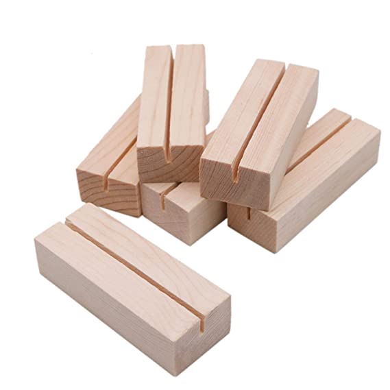 NJ Beech Wood Place Card Holder /Table Number Holders : 6 cm