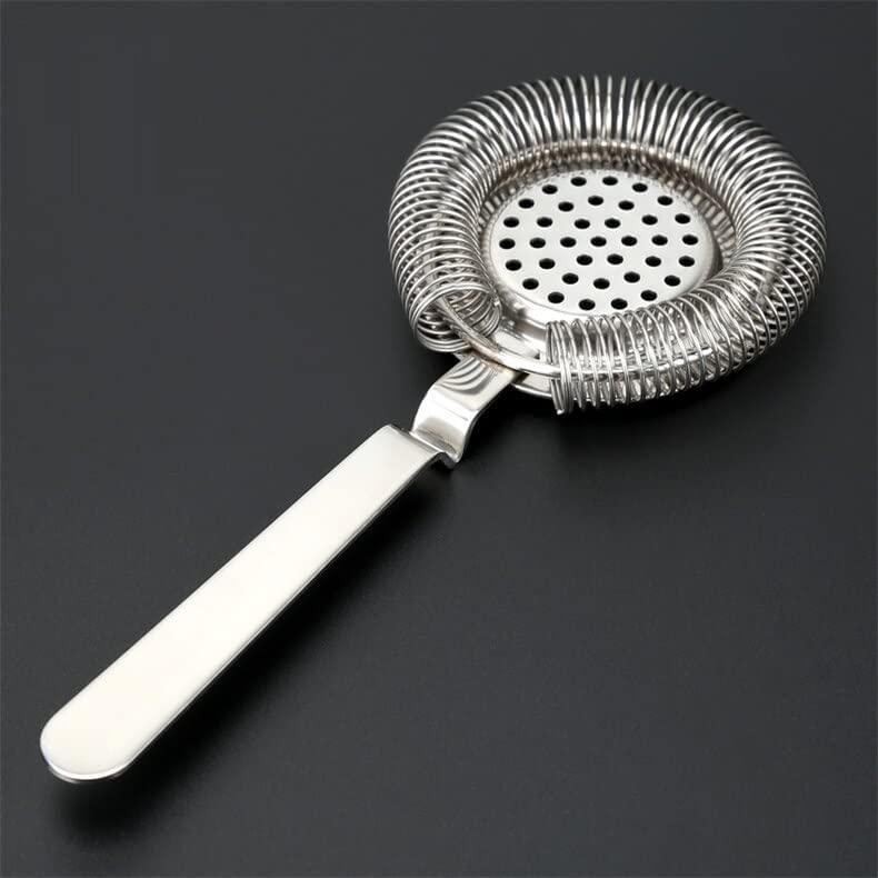 NJ Cocktail Strainer Bar Strainer Hawthorne Strainer Bar Stainless Steel Deluxe Strainer Bar Tool: 01 Pc.