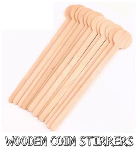 NJ Wooden Coffee/Cocktail Drink Stirrers, Disposable Biodegradable Milk Drink Stirrers for Beverages, Wooden Cutlery, Wooden eco-Friendly Stirrer, 6 Inches