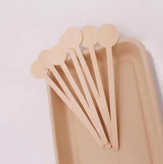 NJ Wooden Coffee/Cocktail Drink Stirrers, Disposable Biodegradable Milk Drink Stirrers for Beverages, Wooden Cutlery, Wooden eco-Friendly Stirrer, 6 Inches