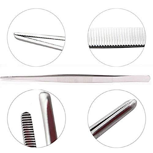 NJ Extra Long Tongs Aquarium Tweezers Set, Stainless Steel Straight Aquascaping Tweezer for Fish Tank Aquatic Plants, Extra Long Tweezer : 20" (51 cm) Long