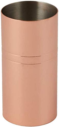 NJ Stainless Steel Cocktail Jigger, Unique Bar Tool, 30 and 60 ml Double Sided, Professional and Home Use Bartender Tool, Peg Measurer: Copper Finish