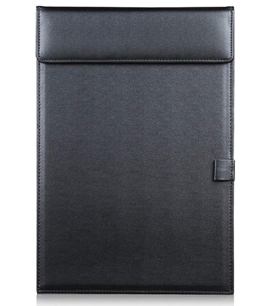 NJ Ultra Smooth PU Leather Clipboard 24x17 cm: BLACK