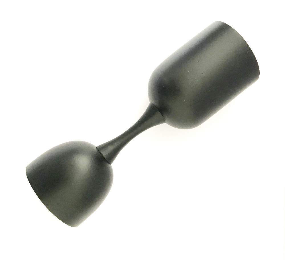 NJ Premium Black Peg Measurer 30 & 60 ml Without Handle, Cocktail Jigger, Shot Glass, Drink Measuring Bar Tool Double Side Jigger - Black Limited Edition