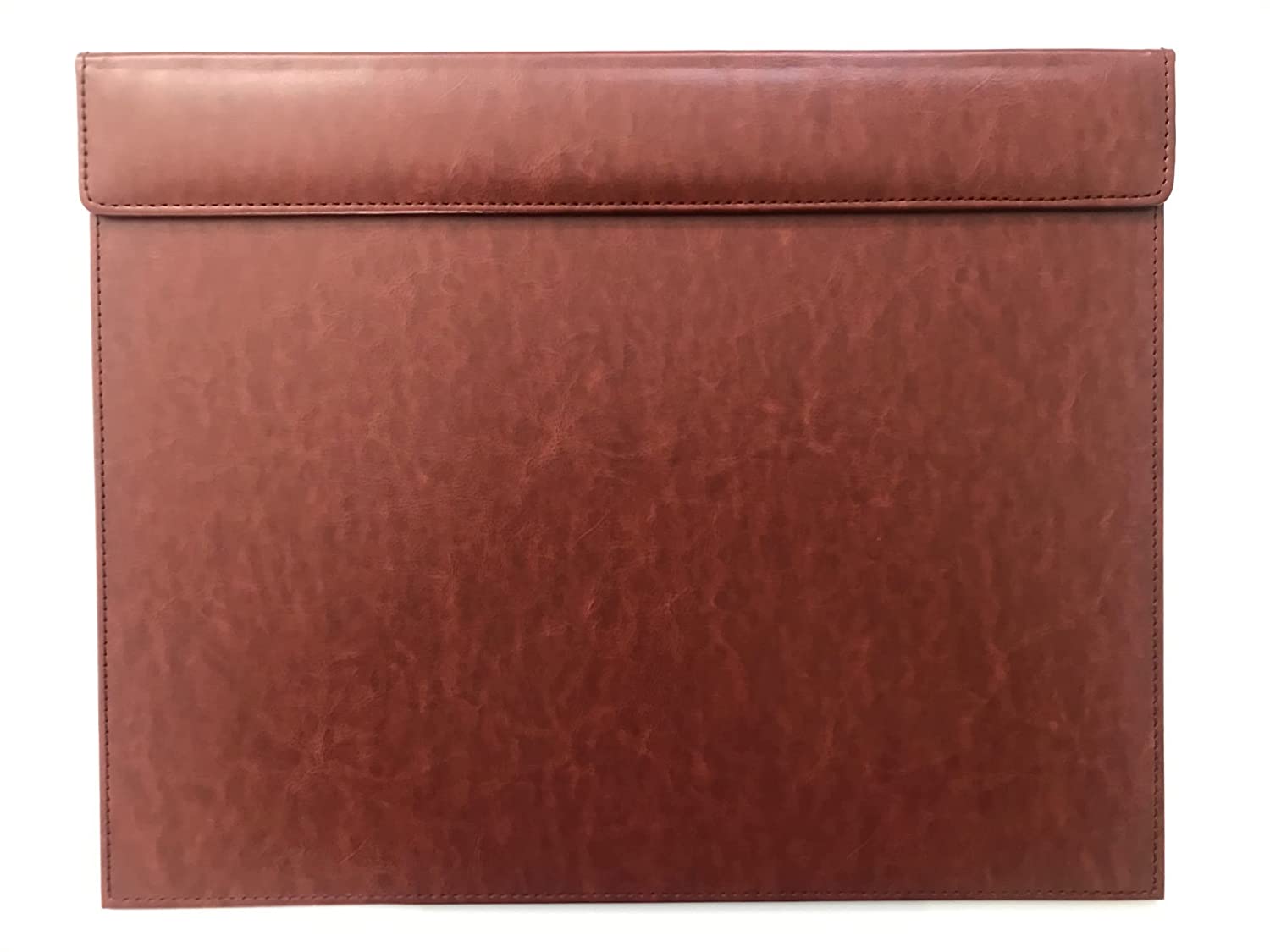 NJ Large Rectangle A3 Desk Writing Pad & Drawing Board Writing Pad Tablet with Magnetic Paper Clip for Hotel Front Desk, Planner, Reception Desk, Blotter: 18x14": BROWN