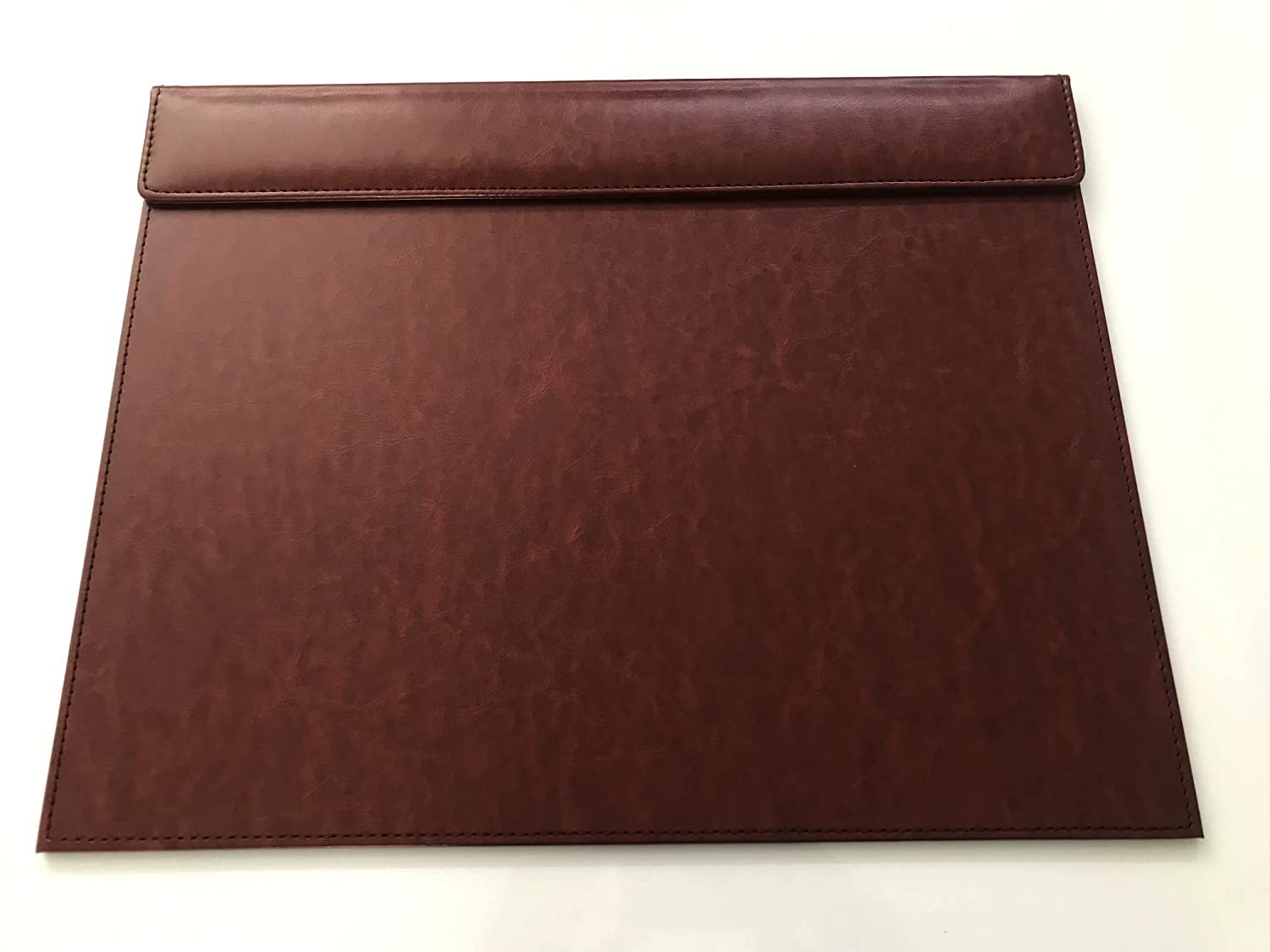 NJ Large Rectangle A3 Desk Writing Pad & Drawing Board Writing Pad Tablet with Magnetic Paper Clip for Hotel Front Desk, Planner, Reception Desk, Blotter: 18x14": BROWN