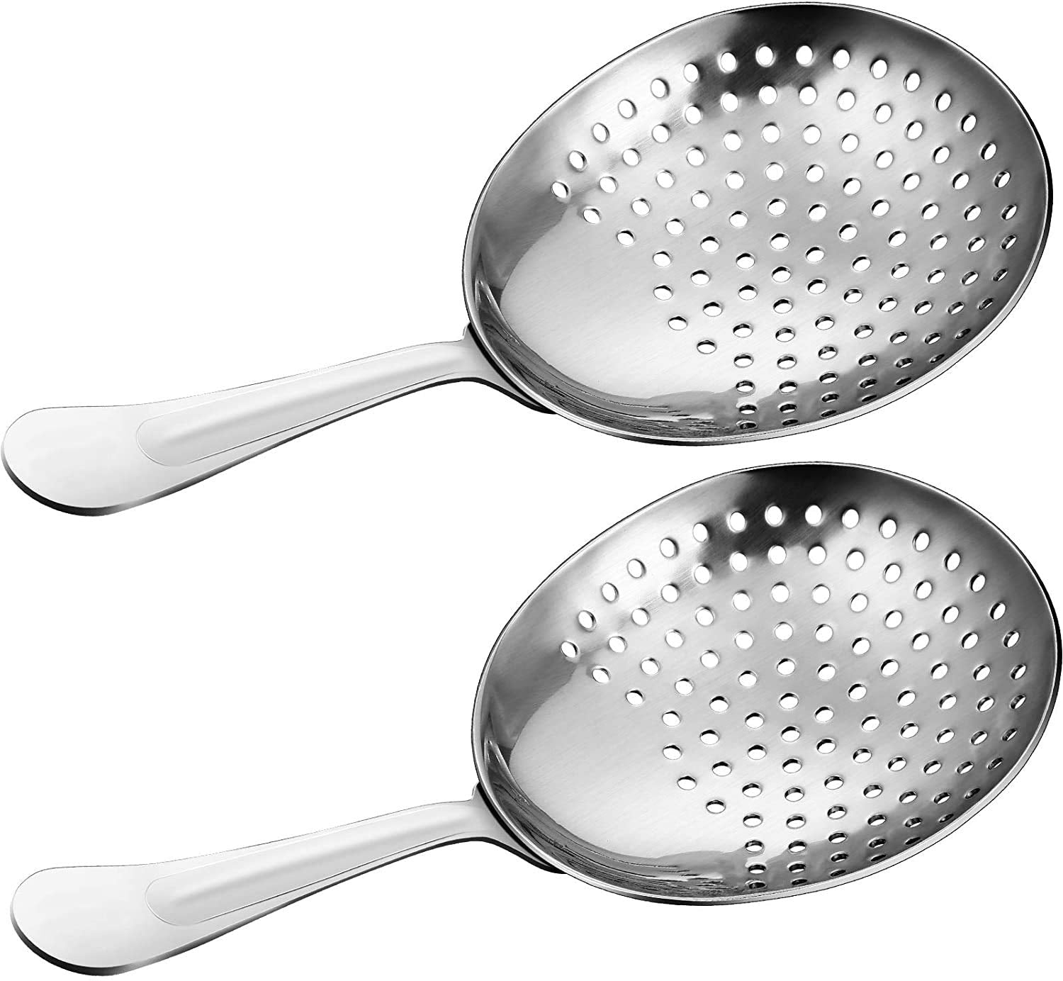 NJ Julep Strainers Bar Strainer Cocktail Strainer Stainless Steel Cocktail Strainer for Drinks, Home or Commercial Bar Use: 2 Pcs