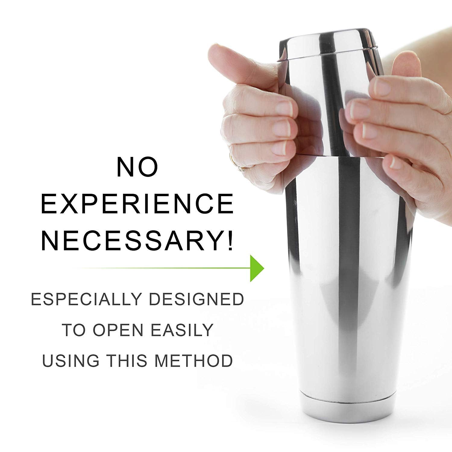 NJ Boston Shaker, Professional Bartender Cocktail Shaker 2 Pcs Set