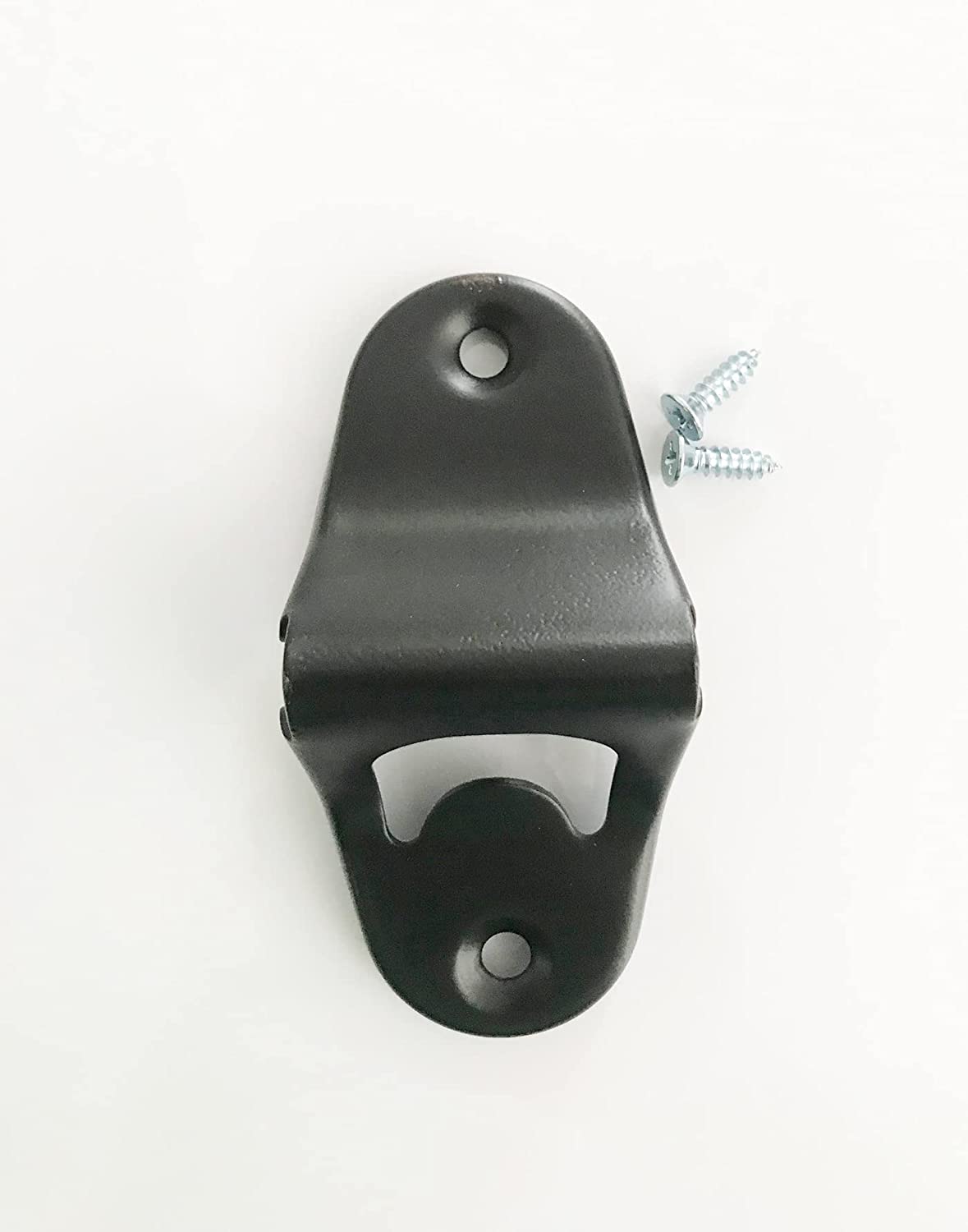 NJ Black Heavy Duty Stainless Steel Wall Mounted Bottle Opener for Home, Beer Bottle Opener. Indoor Outdoor Opener, Restaurant and Hotel Rooms Includes Free Mount Screws