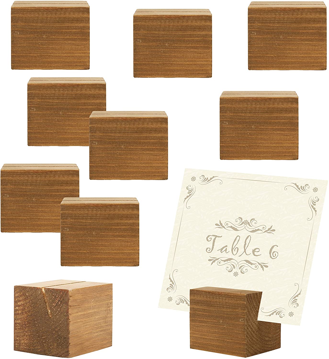 NJ Natural Wood Place Card Holders: 2 Inches