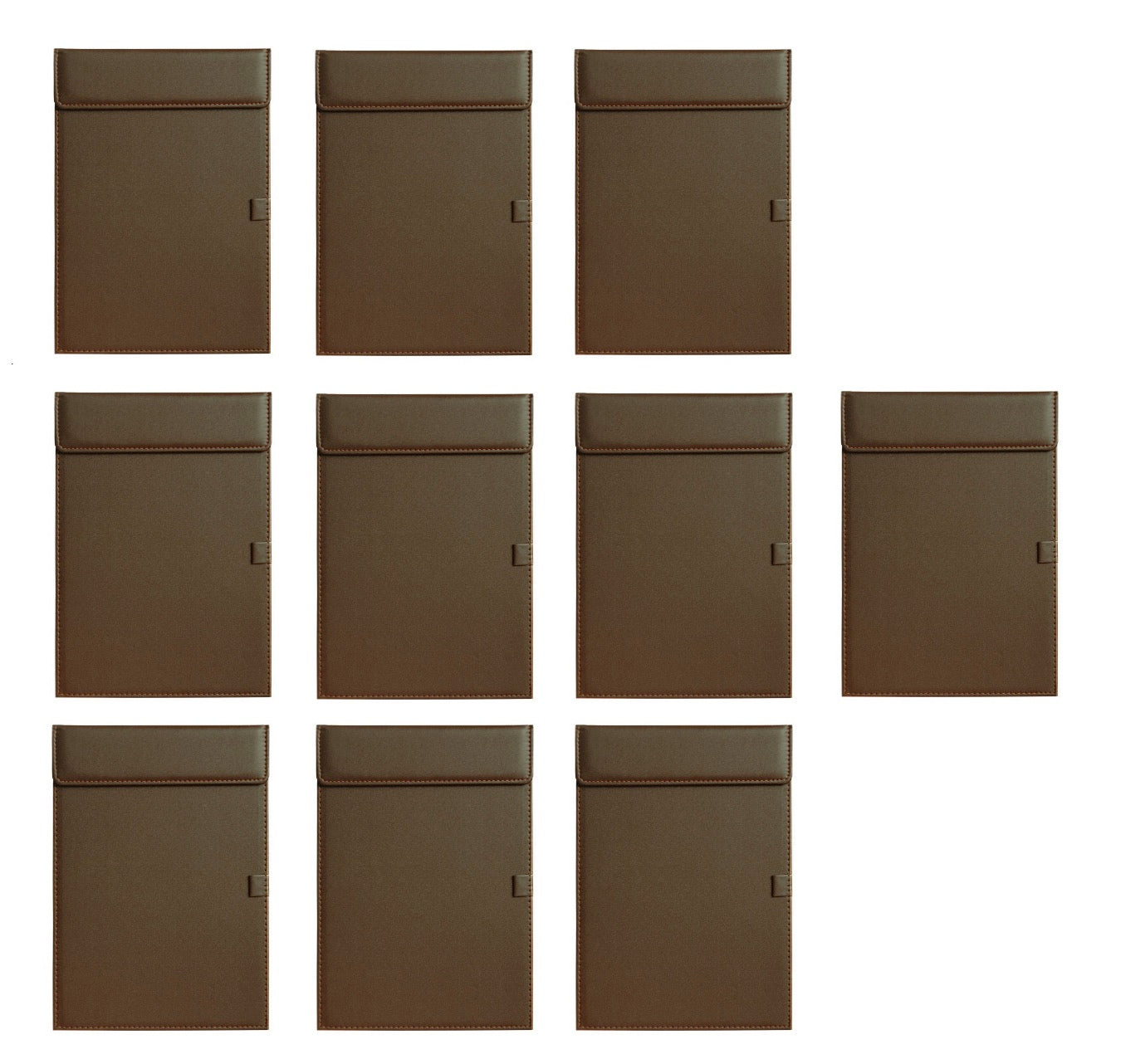 NJ Ultra Smooth Business Meeting Conference Magnetic Writing Pad, A4 File Paper with Pen Holder Loop (Brown)